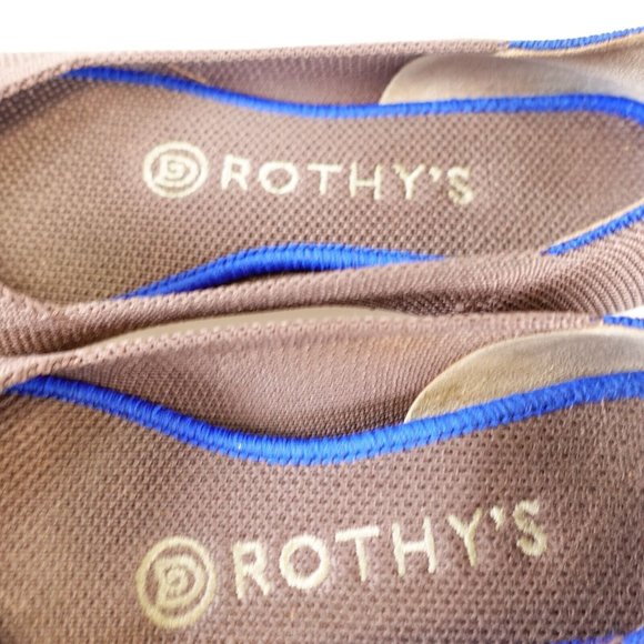 ROTHY'S Womens 100% Recycled Brown Nude Ballerinas Ballet Flat Shoes 5 Knitted - Picture 4 of 13